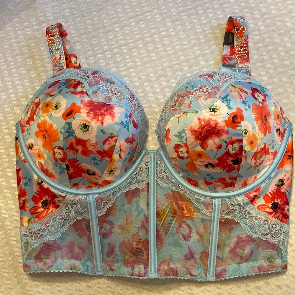 Very sexy satin shine strap push up bra top size 36D